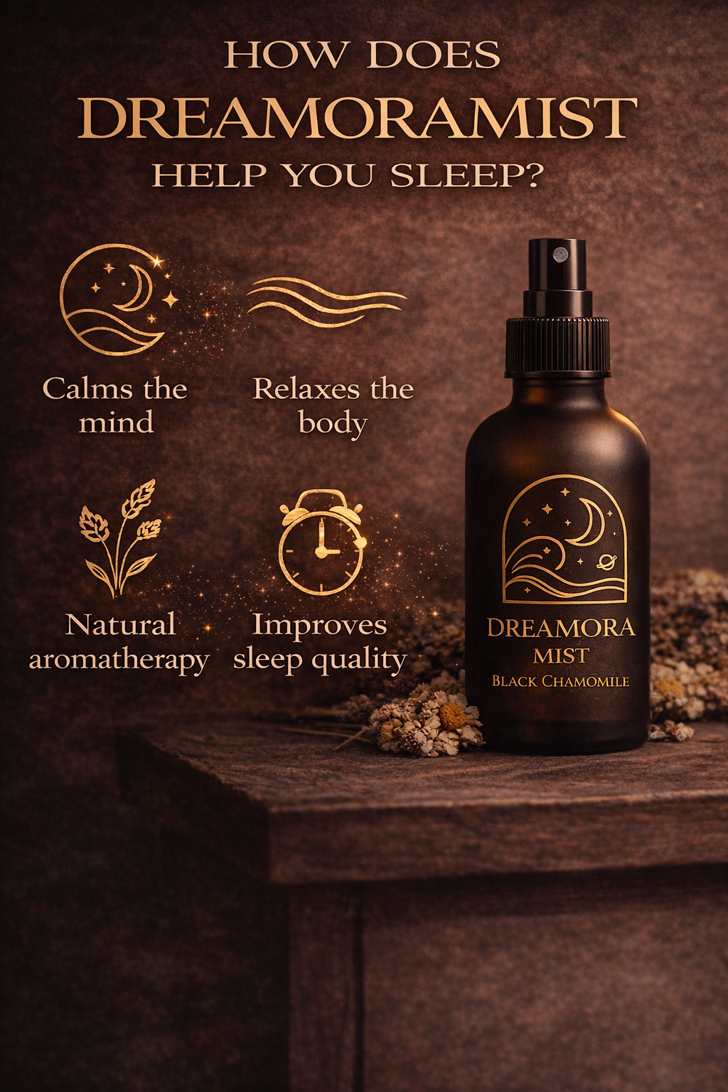 Dreamora Mist | Black Chamomile Pillow Mist